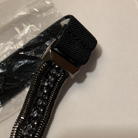 BCBG WAIST BELT GEM KNOTTED GUNMETAL TONED - Picture 6 of 11